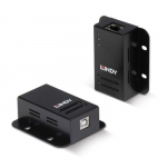 USB Prailginimo Laidas - LINDY USB 2.0 Cat.6 Prailginimo Laidas, Maitinamas per Cat.5e/6 Kabelį, 50 m, Juodas