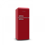 ETA | Refrigerator | ETA253490030E Storio retro | Energy efficiency class E | Free standing | Double Door | Height 148.2 cm | Fridge net capacity 170 L | Freezer net capacity 45 L | 44 dB | Red