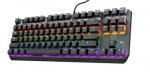 Trust GXT 834 Callaz Compact, tenkeyless gaming TKL keyboard with mechanical switches and rainbow-wave lighting