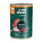 PAN MIĘSKO with herbs Duck pate - drėgnas ėdalas &scaron;unims - 400g