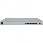 Ubiquiti USW-Mission-Critical switch with integrated 368Wh Lithium-ion battery, capable of providing uninterruptible power for 8 devices.