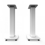 KANTO AUDIO 26" TALL FILLABLE SPEAKER STANDS WITH ISOLATION FEET - WHITE (PAIR)