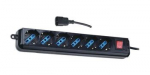 TECHLY 300415 UPS power strip with 6 sockets 1.5m black