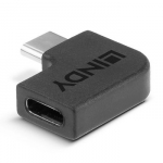 Adapteris - USB 3.2 Type C M/F 20Gbps 90&deg; Nikelio Danga