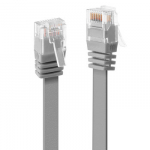 Tinklo Kabelis - LINDY Cat.6 U/UTP Plok&scaron;čias Tinklo Kabelis, RJ45, M/M, 250MHz, 32AWG, 2 m, Pilkas