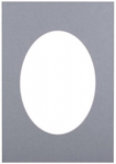 Passepartout 21x29.7, bluish oval