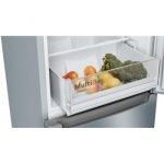 Bosch | Serie 2 Refrigerator | KGN33NLEB | Energy efficiency class E | Free standing | Combi | Height 176 cm | No Frost system | Fridge net capacity 193 L | Freezer net capacity 89 L | 42 dB | Stainless steel