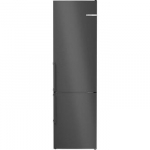 Bosch, NoFrost, 363 L, auk&scaron;tis 203 cm, juodo nerūdijančio plieno - &Scaron;aldytuvas