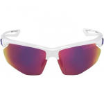 ALPINA Dviračių akiniai NYLOS HR Balta‑Violetinė Violetinis veidrodinis lę&scaron;is Cat.3