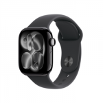 Apple Watch 11 GPS + Cellular 42mm Sport Band M/L, jet black/black (MF854ET/A)
