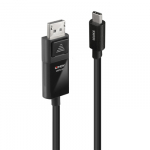 USB Adapterio Laidas - LINDY USB Type C į DP 8K60 Adapterio Laidas, 2 m, Juodas