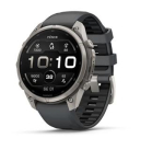 &bdquo;Garmin fenix 9 Pro&ldquo; i&scaron;manusis laikrodis, 47 mm, titano korpusas su grafito ir juodos spalvos silikonine apyranke