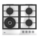 BEKO Hob | HILW64225SW | Gas | Number of burners/cooking zones 4 | Knob | White