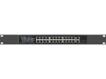 LANBERG Switch rack 19inch RSFE-24P-2C-250 24x 100Mb PoE+ 2x Combo Gigabit 250W