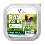VETEXPERT Raw Paleo P&acirc;te Mini Adult Duck - drėgnas ėdalas &scaron;unims - 150g