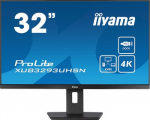 iiyama ProLite XUB3293UHSN LED monitorius su garsiakalbiais ir IPS technologija bei KVM switch | 31.5 colių | 4K UHD (3840x2160@60Hz, 16:9, 140ppi) | Reakcijos laikas: 4ms (GtG) | Jungtys: HDMI, DisplayPort, USB-C Dock, USB, 3.5mm, RJ-45 | Tilt, heig ...