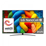LG NanoCell AI 86NANO81A3A televizorius 2,18 m (86") 4K Ultra HD Smart TV &bdquo;Wi-Fi&ldquo; Juoda
