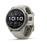 &bdquo;Garmin fenix 9 Pro&ldquo; i&scaron;manusis laikrodis, 43 mm, titano korpusas su &bdquo;Fog Grey&ldquo; / &bdquo;Dark Sandstone&ldquo; spalvos silikonine apyranke
