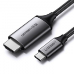 UGREEN USB-C&ndash;HDMI kabelis, 4K, UHD, 1,5 m, juodas