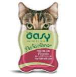 OASY Delicatesse Fine pat&eacute; with Liver - &scaron;lapias kačių maistas - 85g
