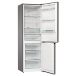 Gorenje | Refrigerator | NRK6192AXL4 | Energy efficiency class E | Free standing | Combi | Height 185 cm | No Frost system | Fridge net capacity 204 L | Freezer net capacity 96 L | Display | 38 dB | Stainless Steel