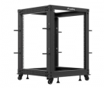 LANBERG Open rack 19inch 15U 600x600-1100 adjustable black
