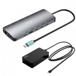 I-TEC USB-C Metal NanoDock 2xHDMI 1xUSB-C Video 1xGLAN 1xAudio/Mic 1xSD/microSD 1xUSB 3.2 3xUSB-C 3.2 Gen2 2xUSB 2.0 PD140W+charger