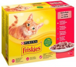 Friskies Mix mėsa - &Scaron;lapias kačių maistas - 12 x 85 g