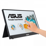 Asus ZenScreen Touch MB16AMTR portable monitor &mdash; 16 inch (15.6 inch viewable), FHD (1920 x 1080), IPS, 10-point touch, Built-in Battery, Hybrid Signal Solution, Mini-HDMI, ergo kickstand, tripod socket, ASUS Flicker Free and Low Blue Light technologi ...