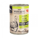 WIEJSKA ZAGRODA Duck with pear - drėgnas ėdalas &scaron;unims - 400g