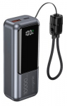 Gembird PB10-PD20-LCD-02 Kompakti&scaron;ka greito įkrovimo i&scaron;orinė baterija su LCD ekranu, 20 W, 10000 mAh, pilkos spalvos