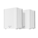 Wireless Router|ASUS|ZenWiFi BD4 (2-pack EU+UK)|Product type Mesh system|Qtty 2 pc(s)|Wi-Fi band Dual-band (2.4 GHz / 5 GHz)|Wi-Fi 7 (802.11be)|Ethernet WAN Yes|2xEthernet LAN (RJ-45) ports|WLAN speed 2882 Mbit/s|Internal memory 512 MB|Flash memory 1 ...