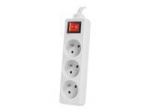 LANBERG PS1-03E-0150-W 1.5M White LANTERGE CURVE 3X 230V PL WITH CIRCUIT BREAKER FULL COPPER