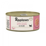 APPLAWS Tuna fillet with prawn in broth - &scaron;lapias kačių maistas - 70g