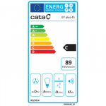 CATA | Hood | GT-PLUS 45 X/M | Canopy | Energy efficiency class C | Width 60 cm | 645 m&sup3;/h | Mechanical control | LED | Stainless Steel