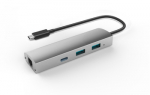 Adapteris USB 3.1 į 2-Port USB 3.0 + 1-Port USB 3.1 su Gigabit Ethernet