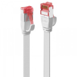Tinklo Kabelis - LINDY Cat.6 U/FTP Plok&scaron;čias Tinklo Kabelis, RJ45, M/M, 250MHz, 32AWG, 2 m, Baltas