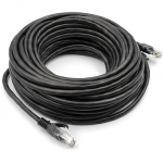 Tinklo Kabelis - Cat5E UTP Patching Laidas 15m Auksu Padengti Jungtys Juodas