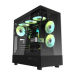Kompiuterio Korpusas - Darkflash DPX90 Midi Tower ATX Korpusas Su 3 Ventiliatoriais Juodas