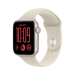 Apple Watch SE 3 GPS 44mm Starlight Aluminium Case with Sand Sport Band - M/L