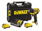 DEWALT DCD701D2-QW Belaidis gręžtuvas 2x 12V 2Ah XR TSTAK Juoda, Geltona