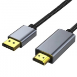 HDMI kabelis - papildomas skaitmeninis DisplayPort į HDMI 8K 60Hz 3m nailono pintas