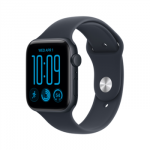 Apple Watch SE 3 GPS 44mm Midnight Aluminium Case with Navy Blue Sport Band - S/M
