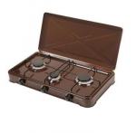 Ravanson K-03BR Reguliuojama dujinė viryklė su 3 degikliais rudos spalvos