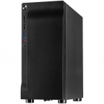 Chassis INTER-TECH A-3411 Creek Gaming Tower, ATX, 1xUSB3.0, 2xUSB2.0, PSU optional, Window side panel, LED light on the front, integrated RGB LED, Black