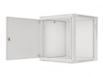 LANBERG Wall mount cabinet 19inch 12U 600x600 steel doors grey flat pack