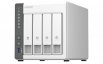 QNAP NAS serveris TS-433, 4 ARM branduoliai, 4 lizdai SATA diskam, 4GB atmintis