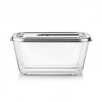 Caso Glass Vacuum Container with Plastic Lid | VacuBoxx Inox XL | Transparent