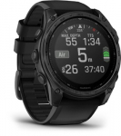 Garmin tactix 8: 51mm Solar auk&scaron;čiausio lygio taktinis i&scaron;manusis laikrodis su saulės energija įkraunamu ekranu, titano apvadu, safyriniu stikleliu ir atsparumu vandeniui iki 40 metrų gylio (į komplektą įeina sprendiklis &bdquo;Applied Ballistics Ultralight&ldquo;)