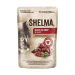 SHELMA Rich in beef in sauce - &scaron;lapias kačių maistas - 85g